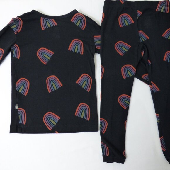 Kyte BABY Clementine Rainbow Two-Piece Bamboo Pajamas, Size 2T - Picture 2 of 3